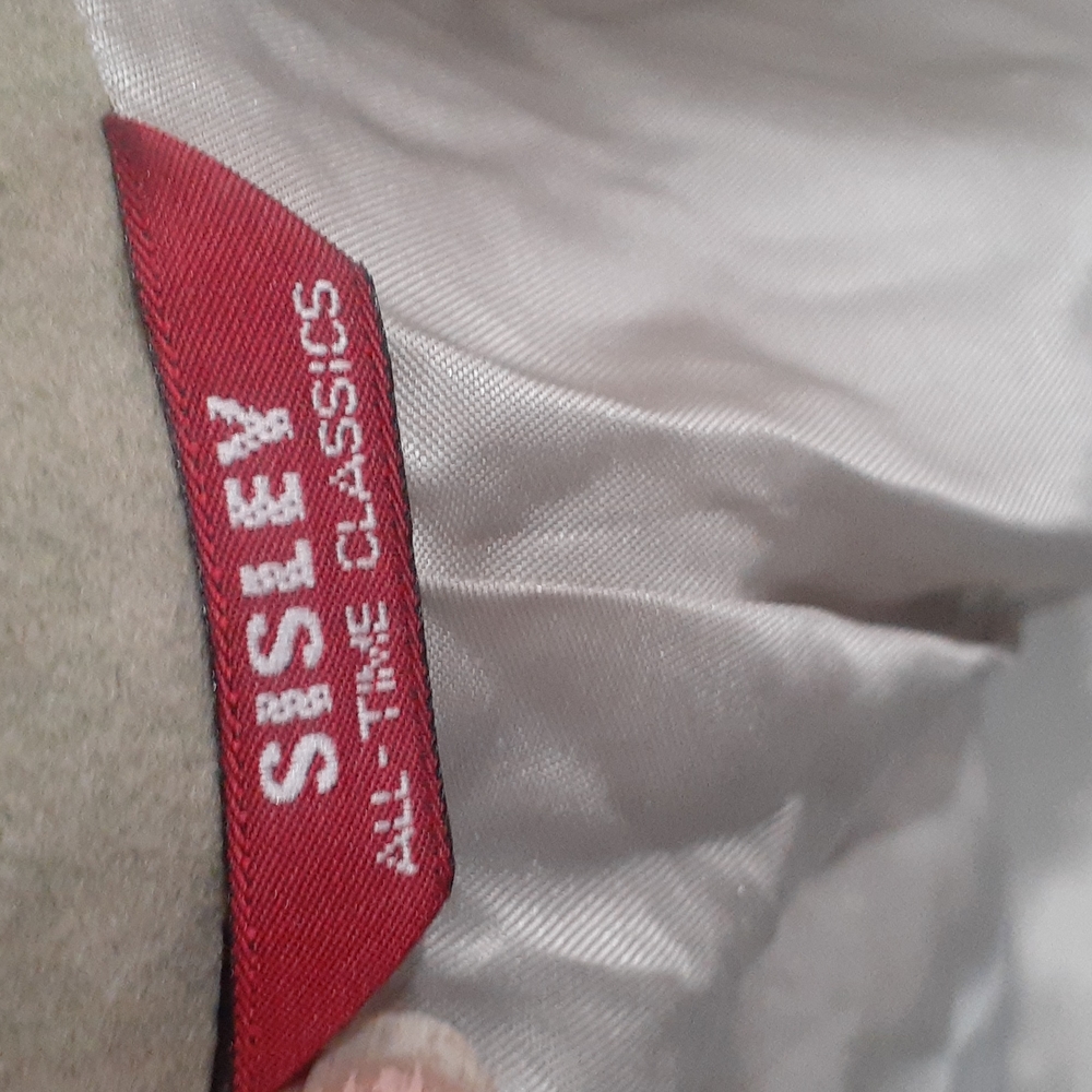 Sisley Italy Sage Green Wool Blazer S Tailored Minimalist Classic Chic - Picture 7 of 7